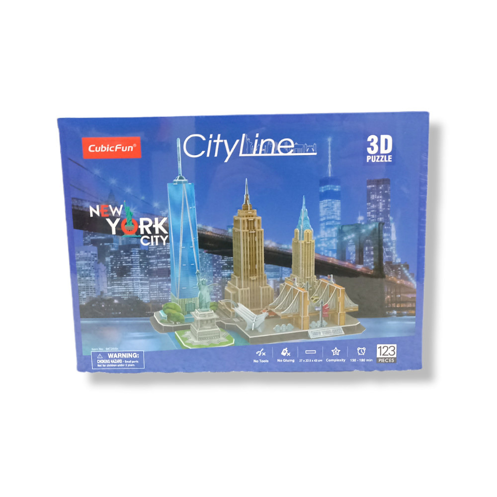 Rompecabezas Cubic Fun Nueva York 3D 123 Piezas