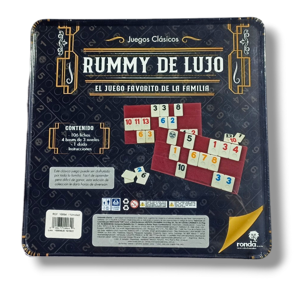 Rummy de lujo lata