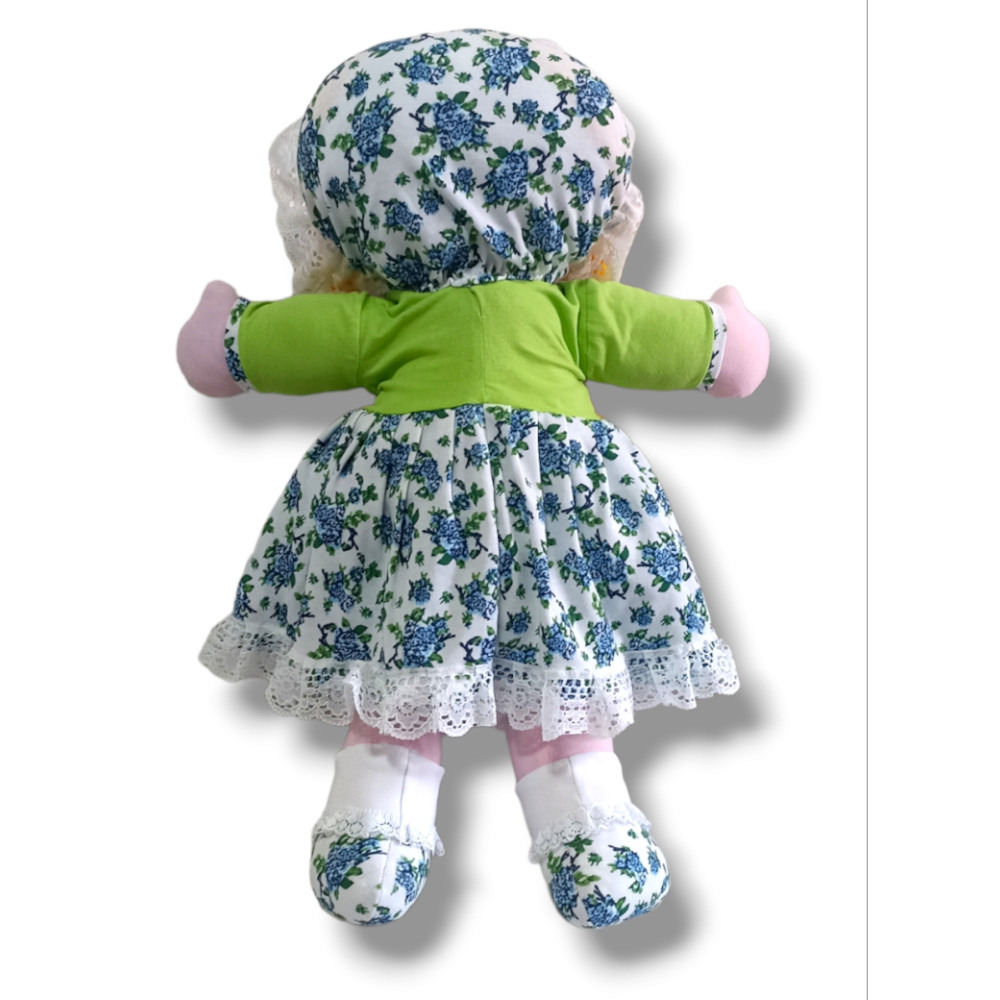 Muñeca de trapo verde 60 cm