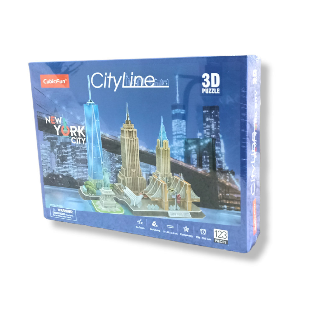 Rompecabezas Cubic Fun Nueva York 3D 123 Piezas